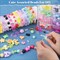 TINKRSTUFF Assorted 400PCS 8 Mixed Colors Acrylic Beads for Bracelet Making, Flower Bow Butterfly GummyBear Aesthetic Bracelet Charms,Cute Beads for Jewelry Making DIY Necklace Keychain Phone Charm